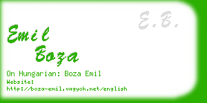 emil boza business card